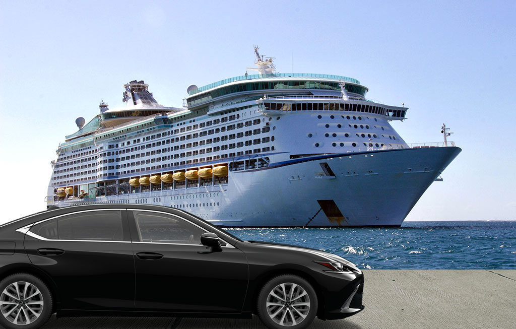 drop off at cruise in a luxury vehicle