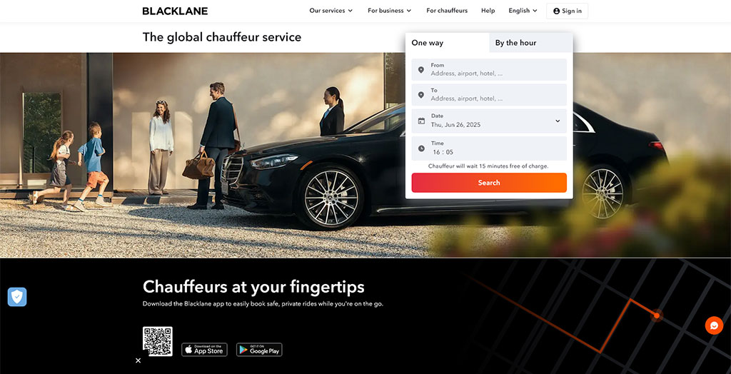 Blacklane global chauffeur service logo
