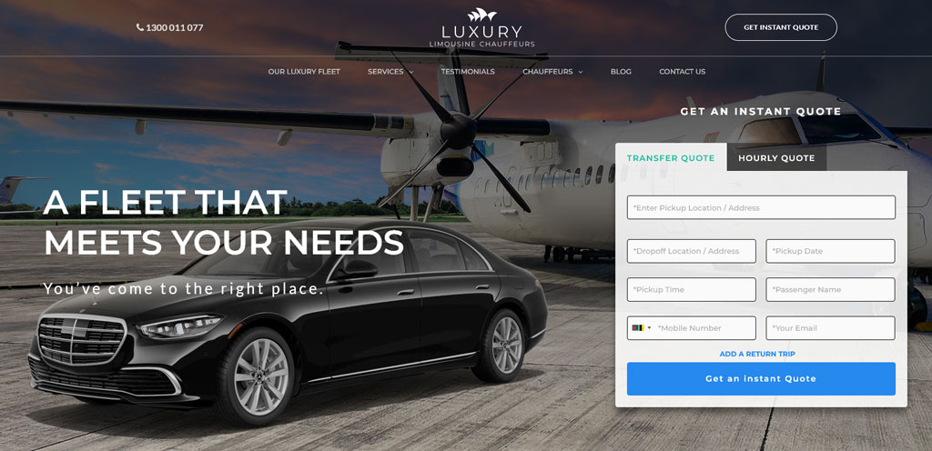 Luxury Limousine Chauffeurs Screenshot