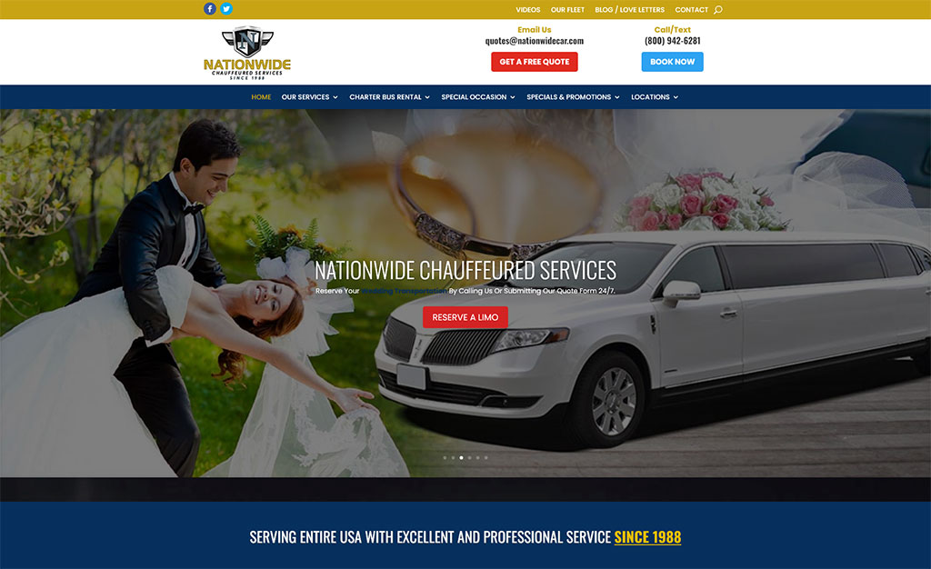 Nationwide Car service logo on a dark background