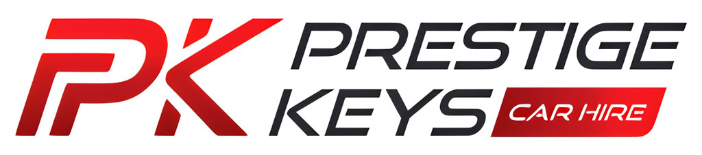 The animated logo for Prestige Keys supercar hire.
