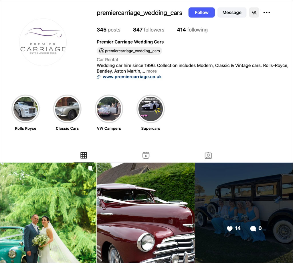 Vintage Bramwith Limousine from Premier Carriage