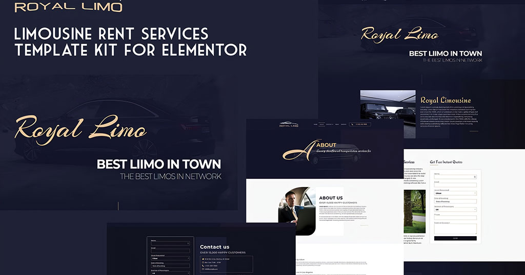 Promotional image for Royal Limousine Service showing a luxury car.