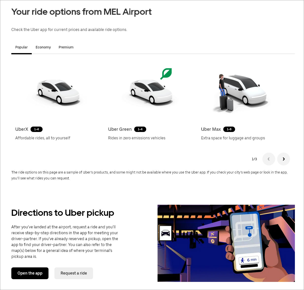 The Uber app logo displayed on a smartphone screen.