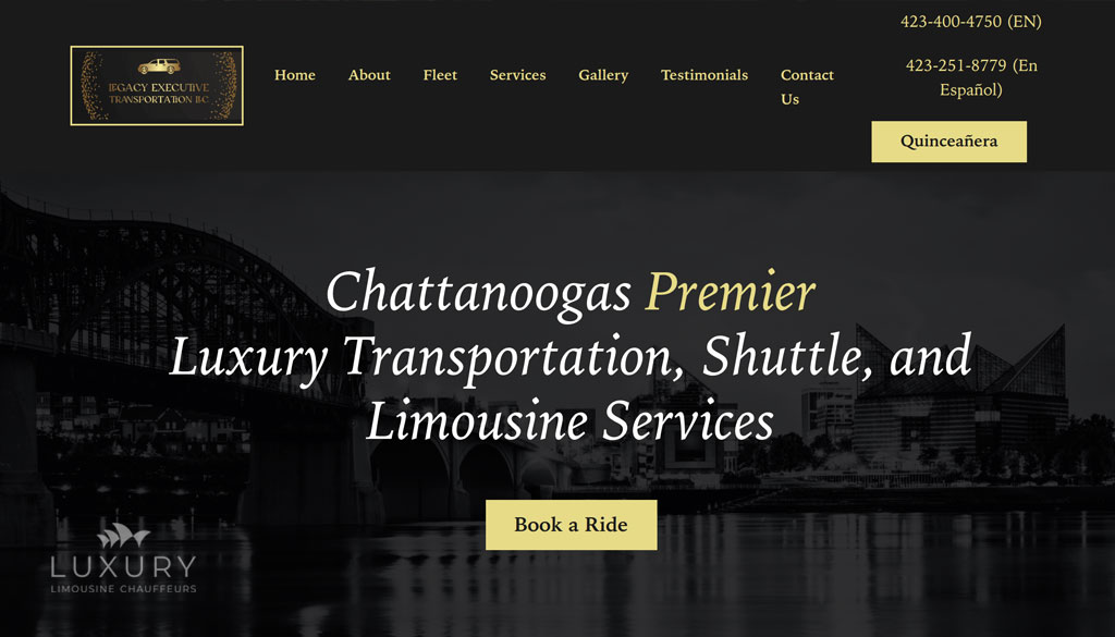 Legacy Executive Transportation Screenshot