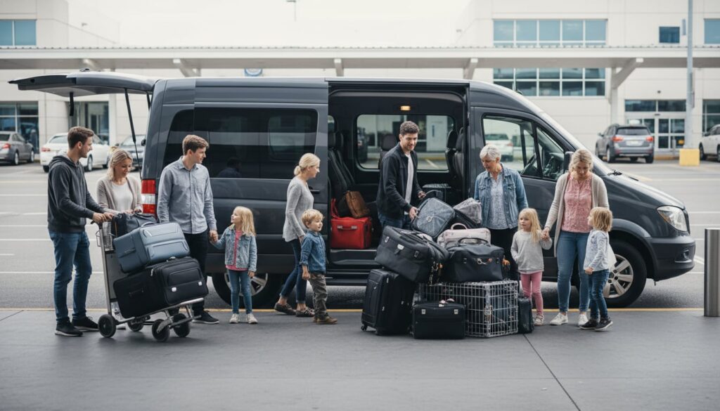 needing a vehicle that fits 10+ passengers with luggage