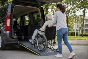 transporting elderly with mobility aids safely